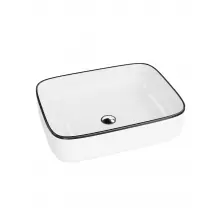Umywalka nablatowa 50x40 LAVITA Galera Black Line